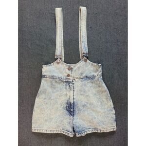 Vintage‎ 80s 90s Acid Wash Overall Booty Shorts Suspender Hot Pants XS/S